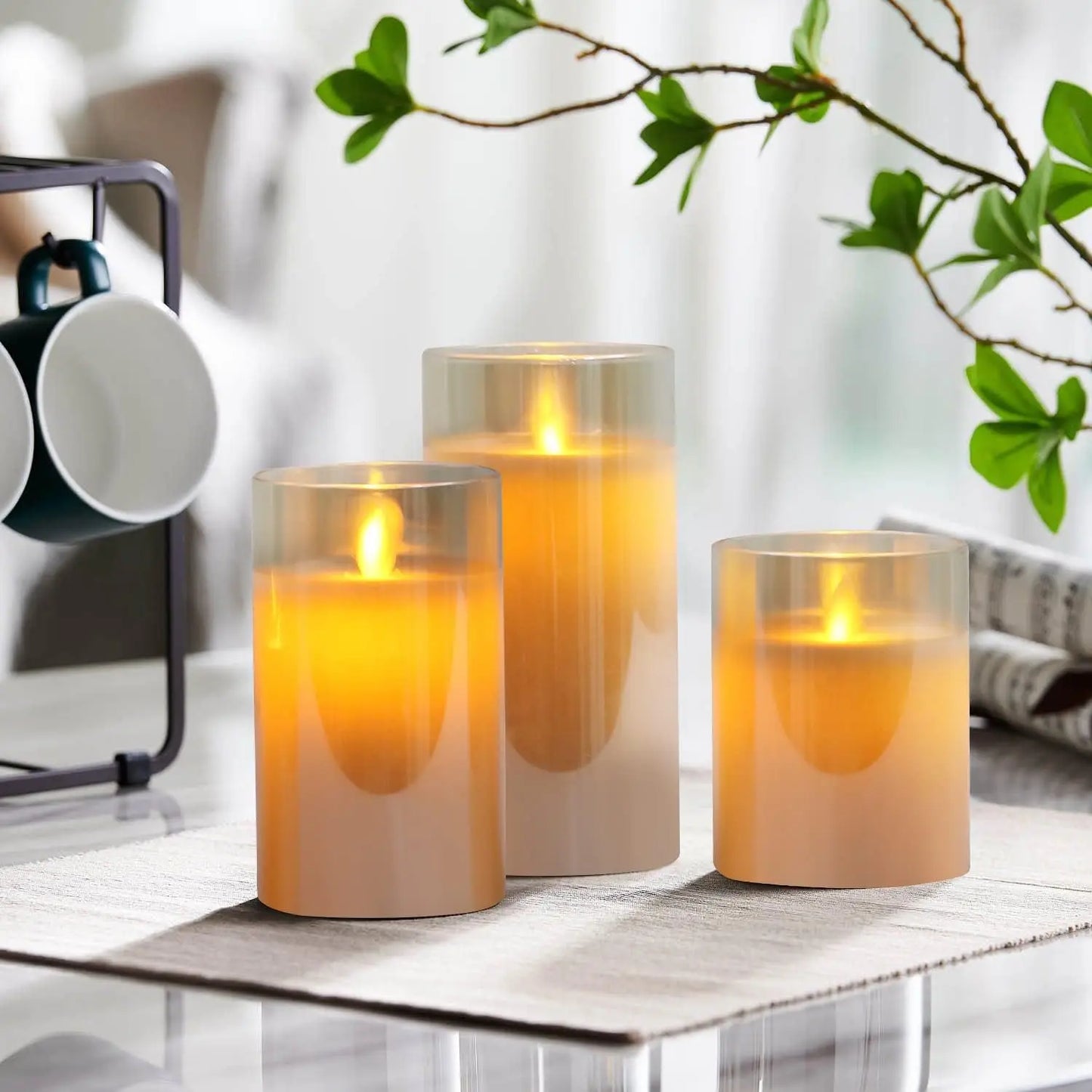 USB Rechargeable Flickering Candles