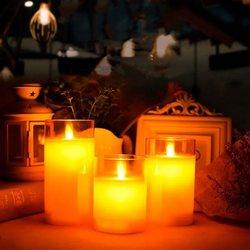 USB Rechargeable Flickering Candles