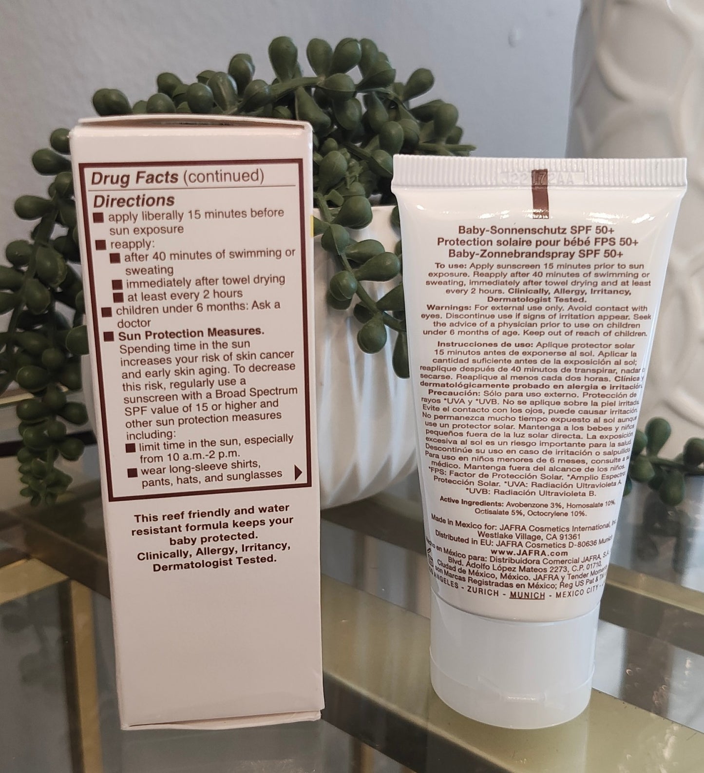 NIB Jafra Tender Moments BABY SUNSCREEN BROAD SPECTRUM SPF 50 1.7oz New