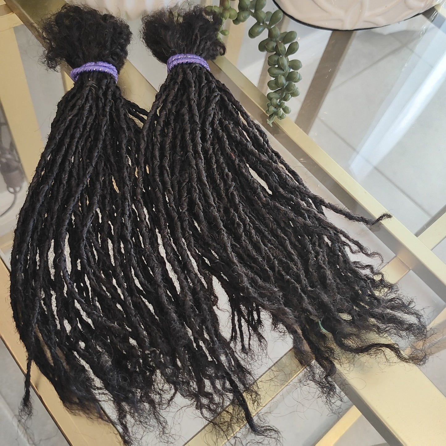 50 Micro Locs Handmade 100% Human Hair, Interlock Loc Extensions Size 0.2cm 8in