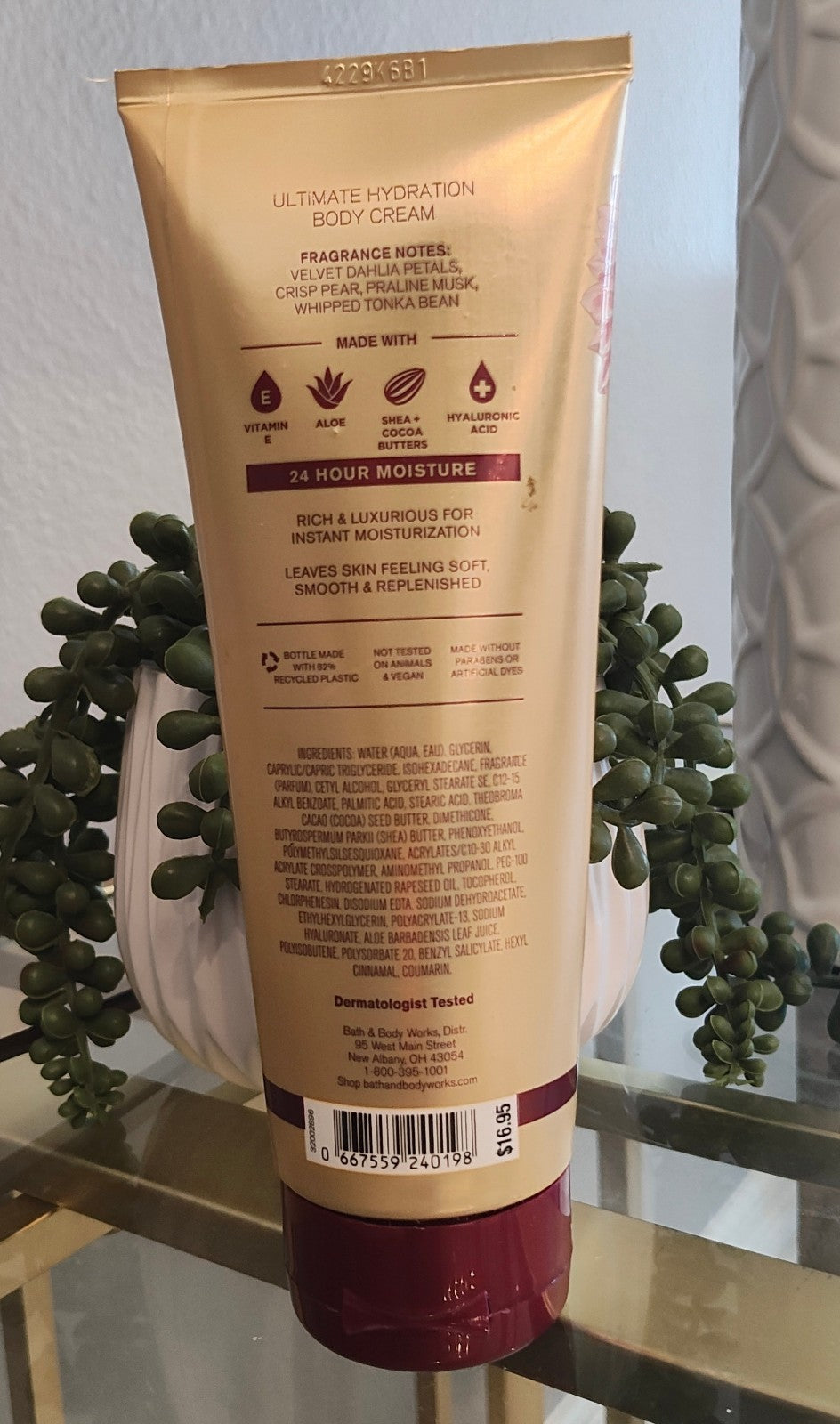NEW Bath & Body Works Dahlia Full Size Body Cream 8oz Shea Butter Hydration
