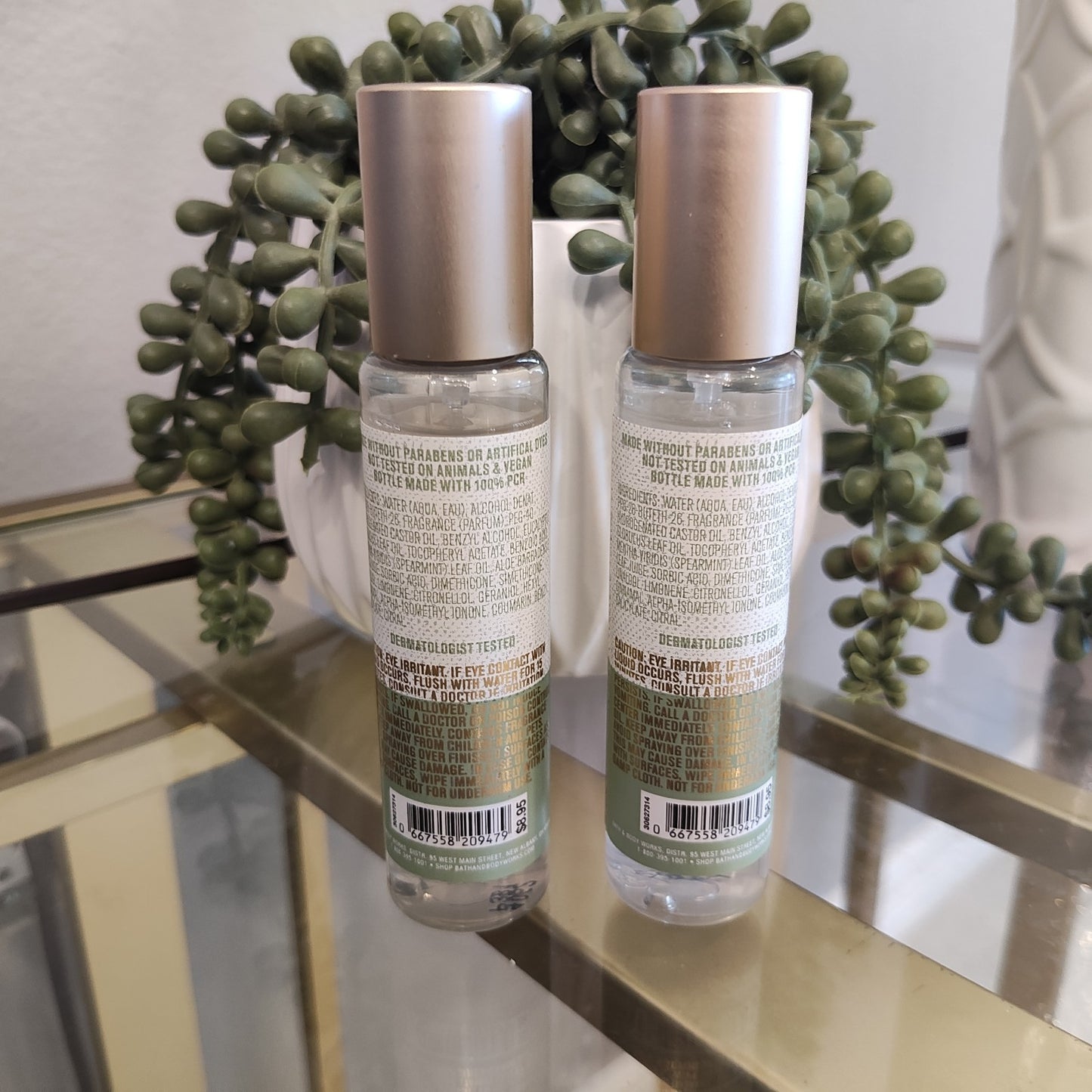 NEW 2-Pack Eucalyptus + Spearmint STRESS Travel Mist 1 oz Bath & Body Works