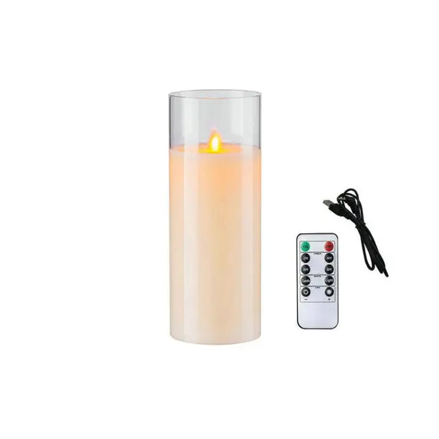 USB Rechargeable Flickering Candles