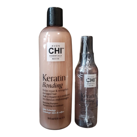 Avon CHI essentials Revive Shampoo,  & Protecting Serum 2pc Set New.