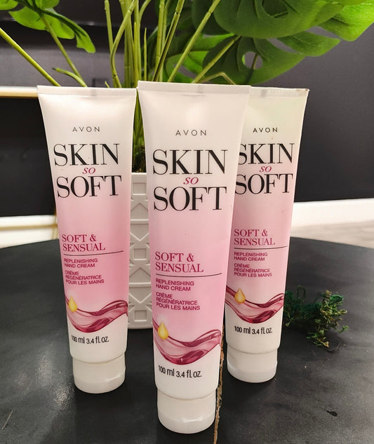  Avon Skin So Soft SSS soft sensual Hand Cream lotion - 3.4 oz full size 3 Pack