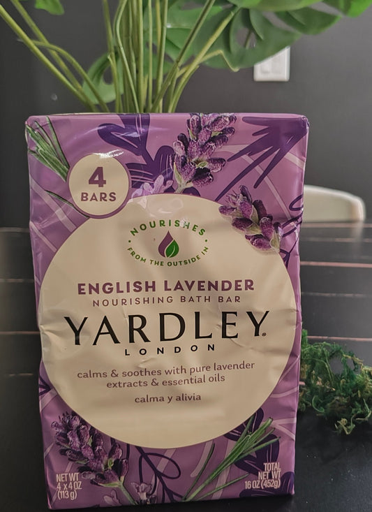 SET OF 4 Yardley English Lavender Bar Soap Yardley London Bars 4 oz
