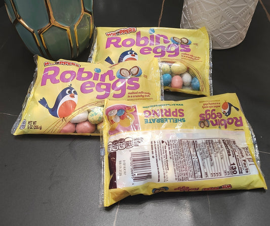 3pc WHOPPERS Robin Eggs - Malted Milk in Crispy Shells,Easter Candy, 9 Ounce Bag