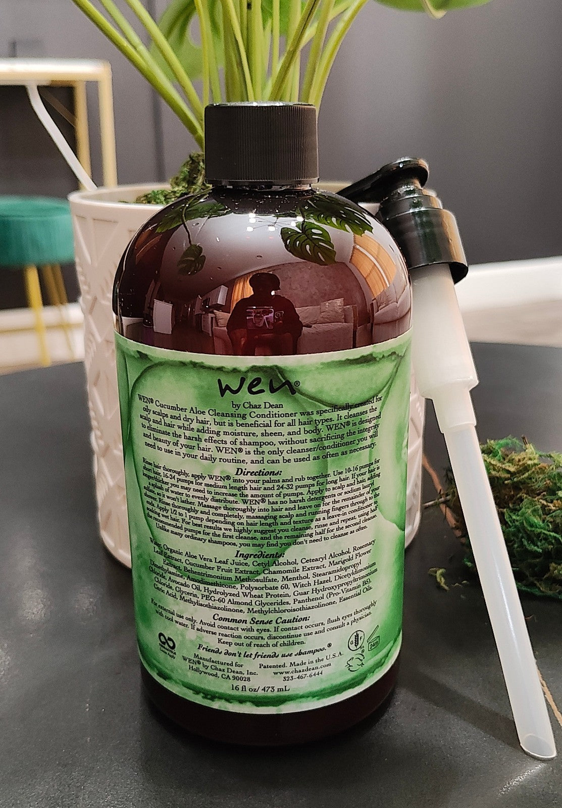 Wen Cleansing Conditioner 16 oz New Cucumber Aloe Sealed Under Cap With Pump