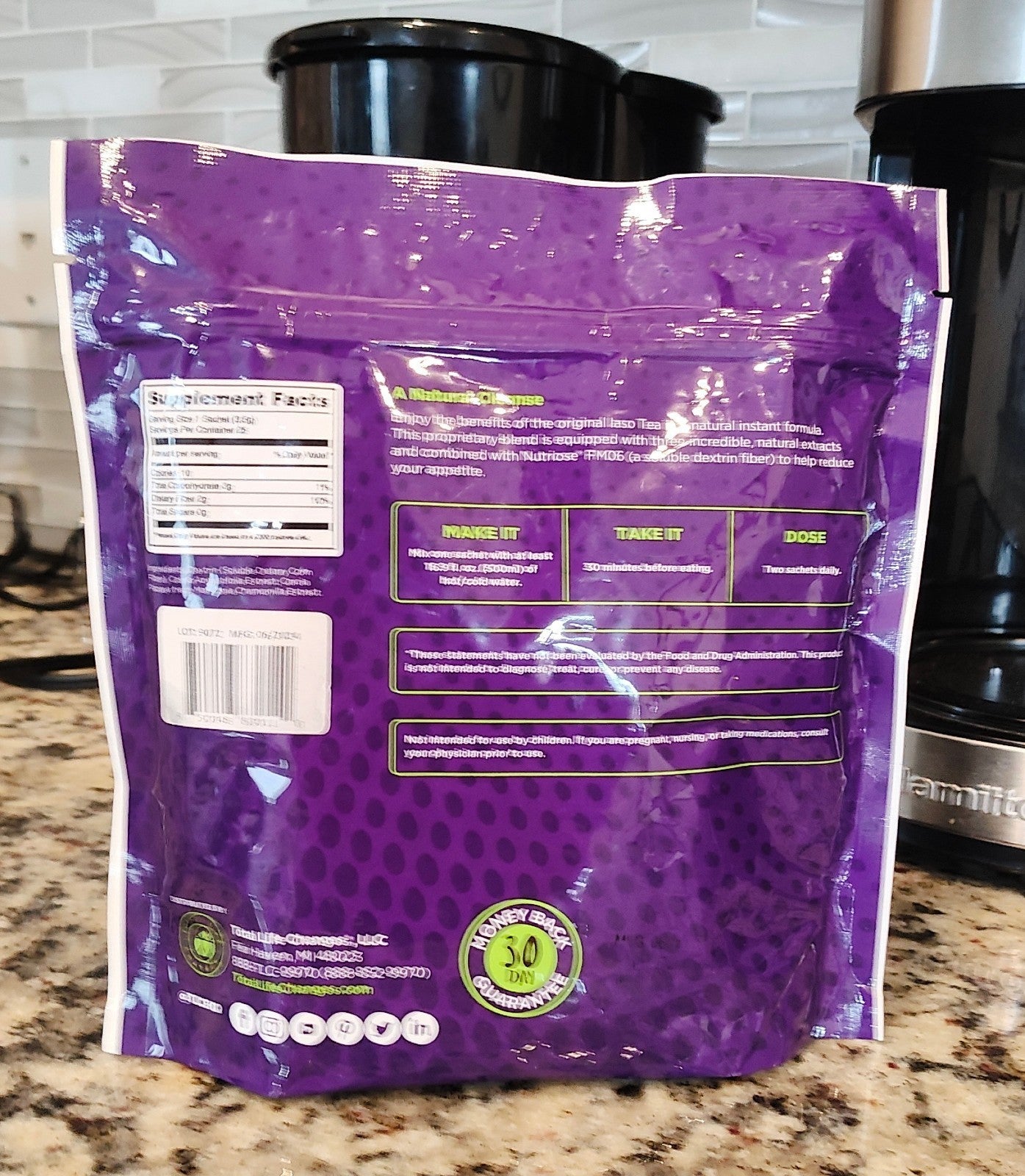 Authentic Total Life Changes Instant Iaso Detox Tea - 25 SACHETS MFG 06/2024
