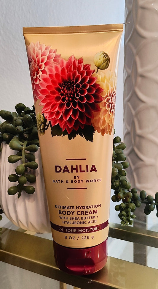 NEW Bath & Body Works Dahlia Full Size Body Cream 8oz Shea Butter Hydration