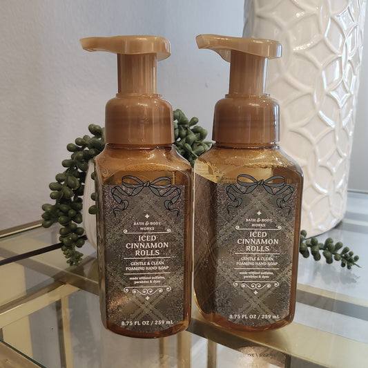 New Bath & Body Works 2PC ICED CINNAMON ROLLS Foaming Hand Soap