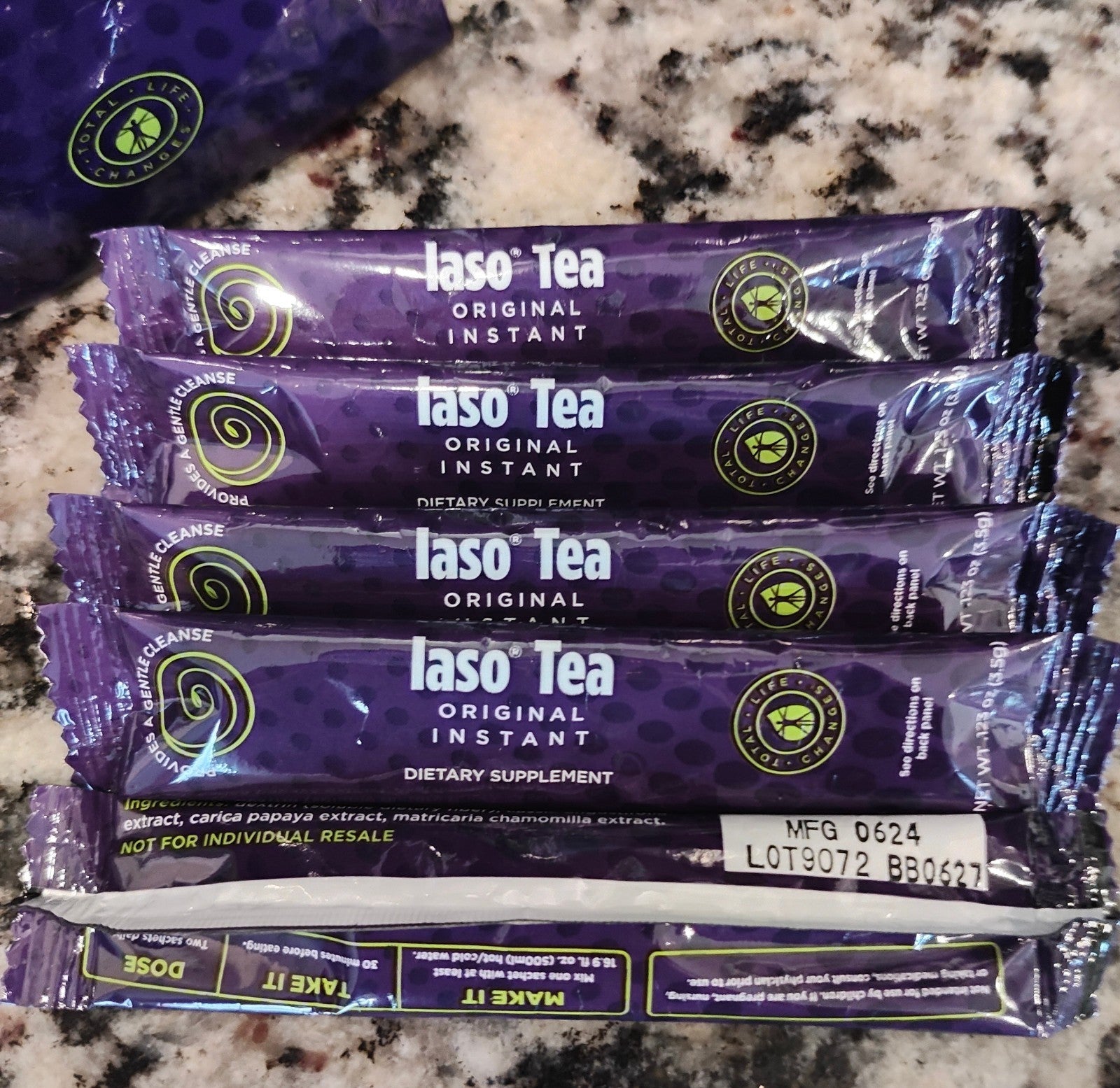 5 AUTHENTIC IASO TEA Sachets Detox Herbal INSTANT Tea BB 06/27