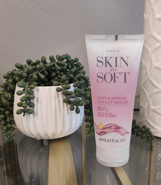 Avon Skin So Soft Gelled Body Oil 6.7oz Sealed Pink